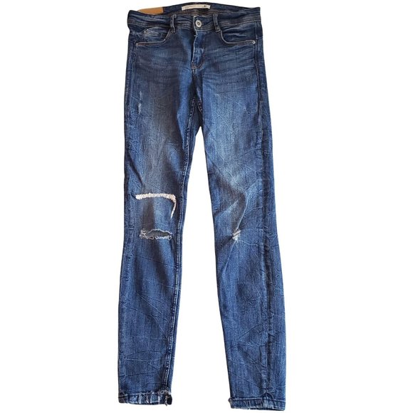 Zara Trafuluc denim Skinny Ripped Jeans - Picture 2 of 12